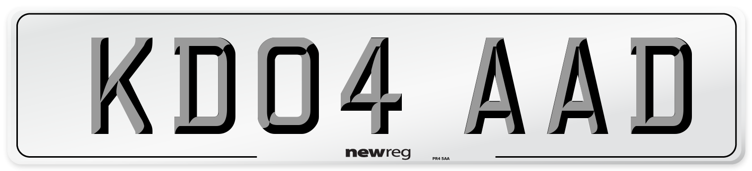 KD04 AAD Number Plate from New Reg